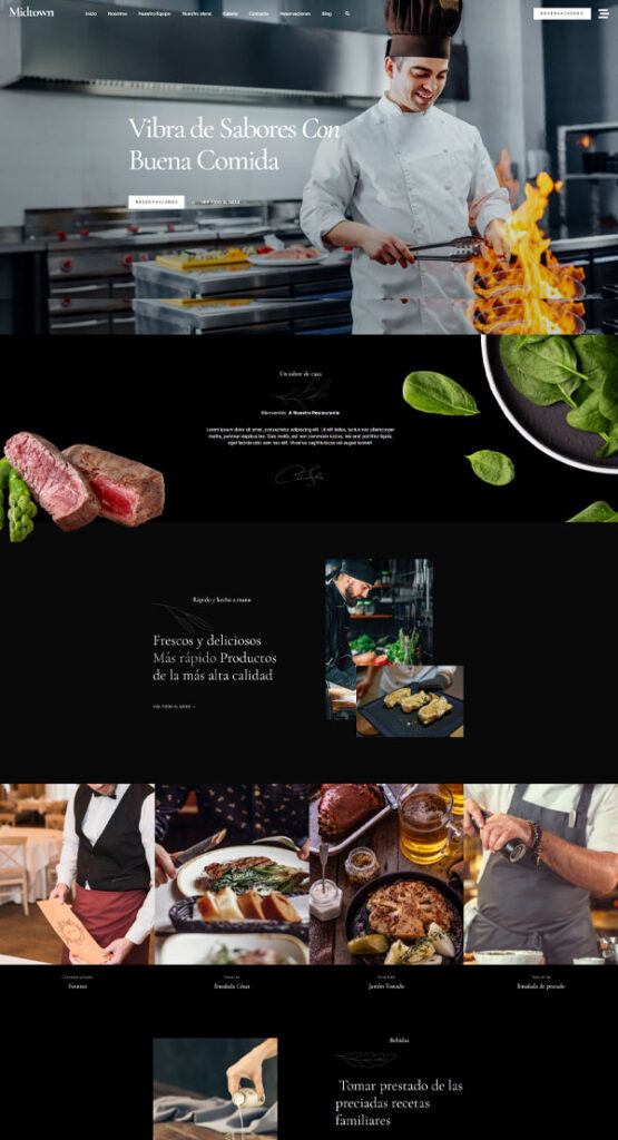 web restaurantes grafi-k diseño web